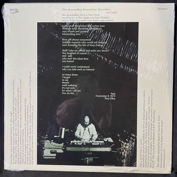 Terry Riley – Descending Moonshine Dervishes – Vinyl, LP, Reissue, NEW Synth - Picture 3 of 6